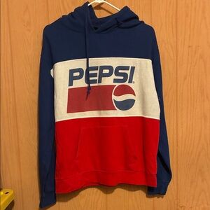 Pepsi Men's Bold Blue and Red Hoodie